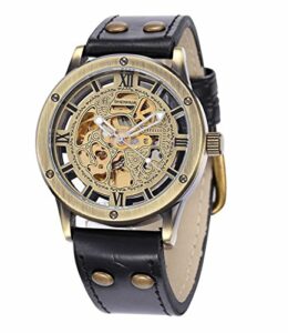Reloj Steampunk con banda de cuero dial MW-161