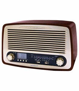 Radio Retro of tabletop AM / FM (alarm, USB, SD, MMC, Aux-in, 3 W RMS)