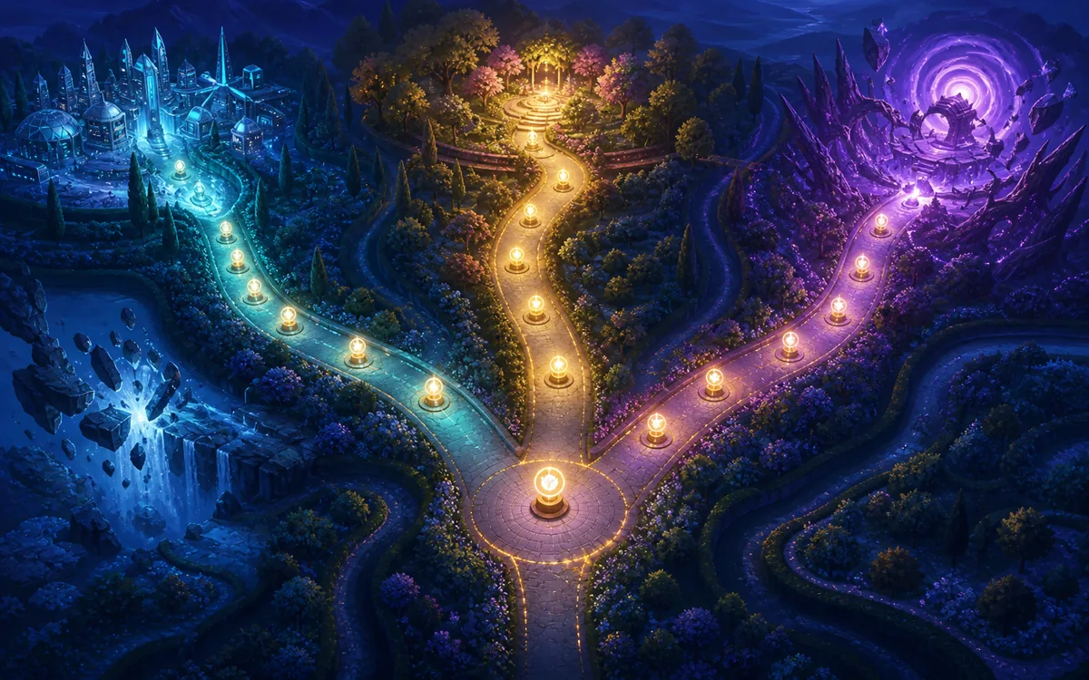 Jardín de decisiones paralelas
