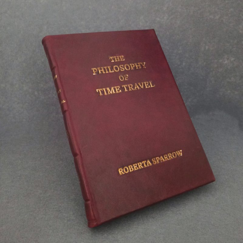 Cubierta artesanal del libro La Filosofía del Viaje en el Tiempo