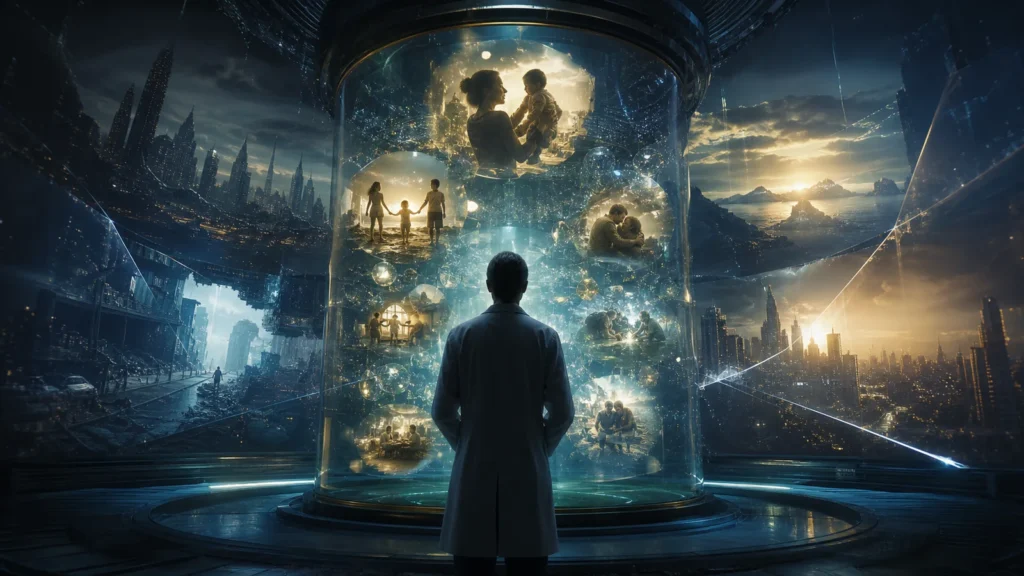 A neuroscientist watches memories floating between timelines