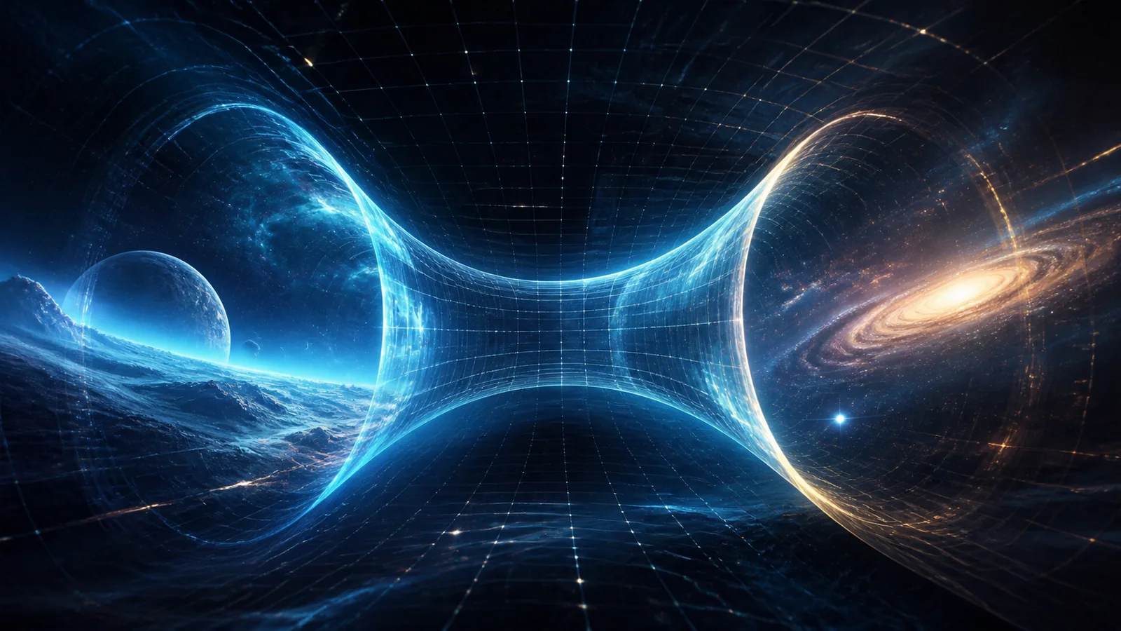 Wormhole and space-time curvature